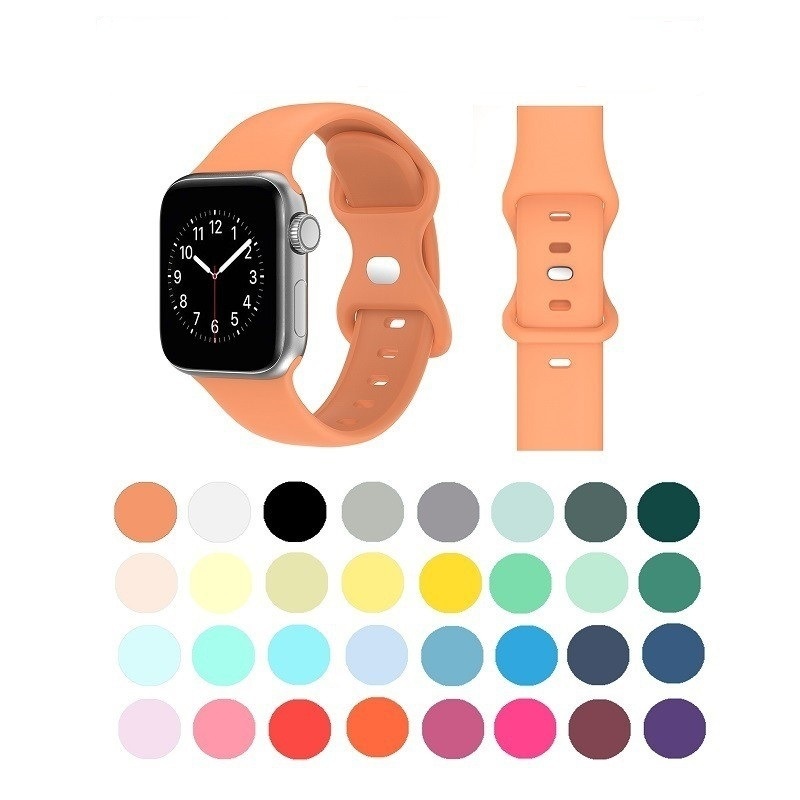 SSuitable For Apple Watch Butterfly Buckle Silicone Strap Apple Watch8 Generation Universal Smart Strap