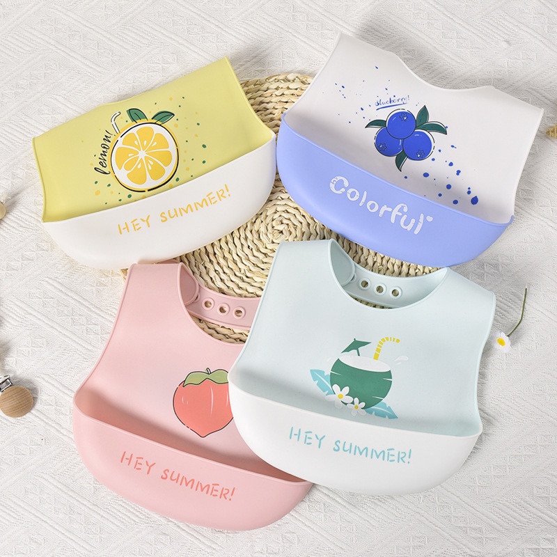 's Silicone Bib For Baby Eating Bib Rice Bib Children's Bib Waterproof Bib Disposable Large Size