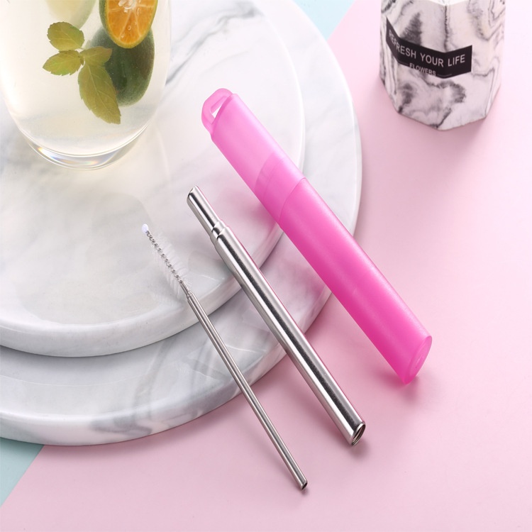 Stainless Steel Folding Straw Telescopic Straw Set
