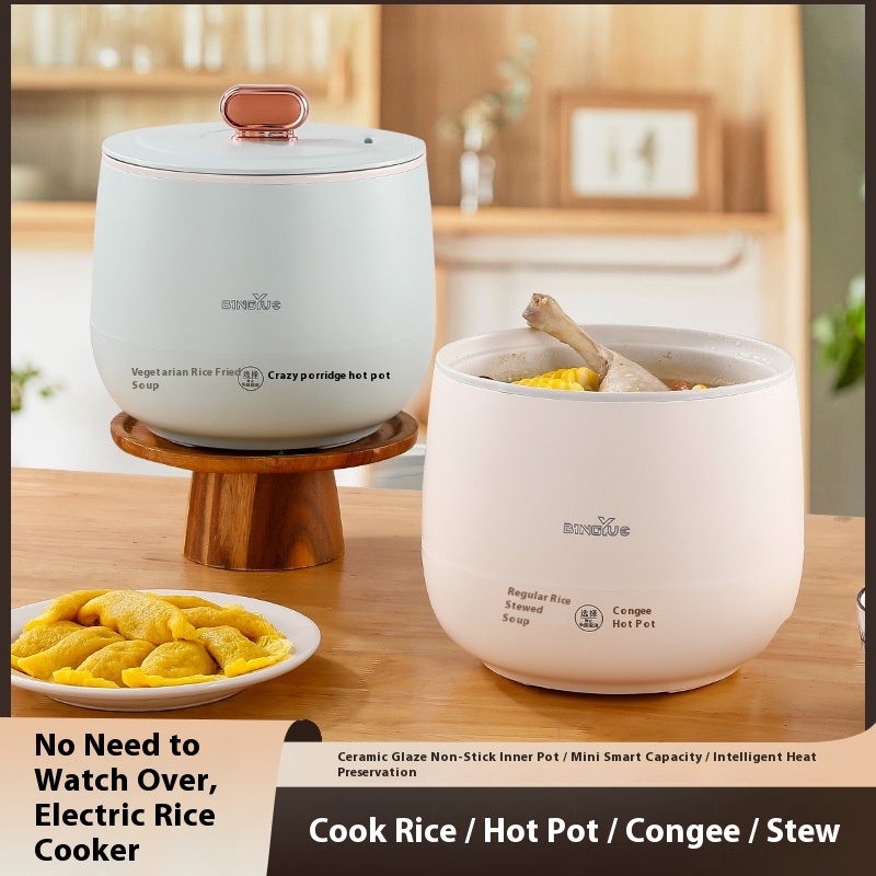 Multi-Function Electric Cooker Mini Rice Cooker Porridge Cooking Artifact Electric Cooker Health Pot Small Rice Cooker North America Taiwan110 V