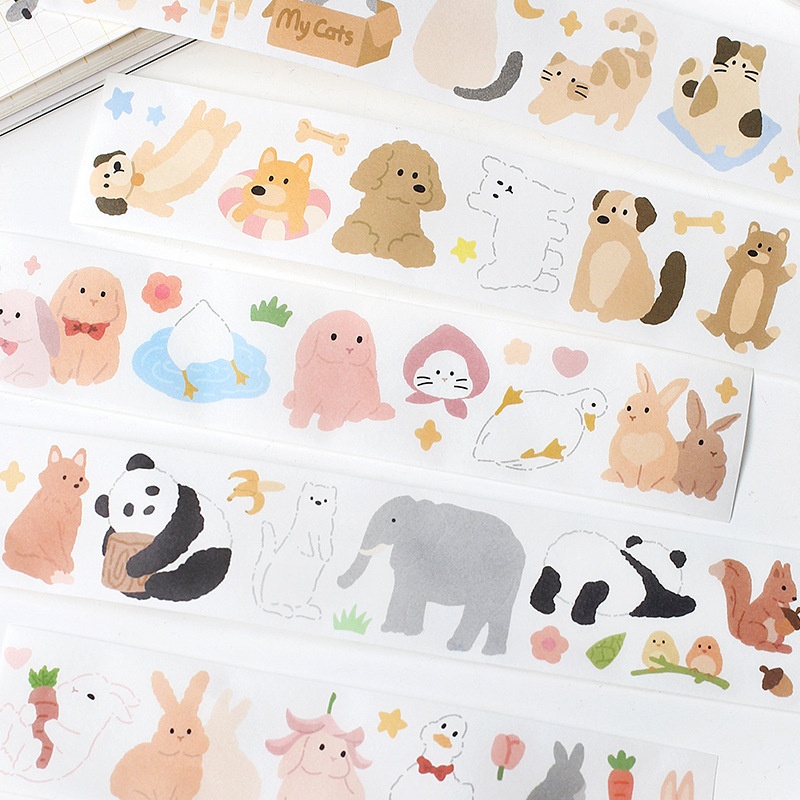 The Letter Lover Is A Ball Of Furry Washi Tape, Cute Cartoon Panda, Creative Children's Handbook Decoration Material