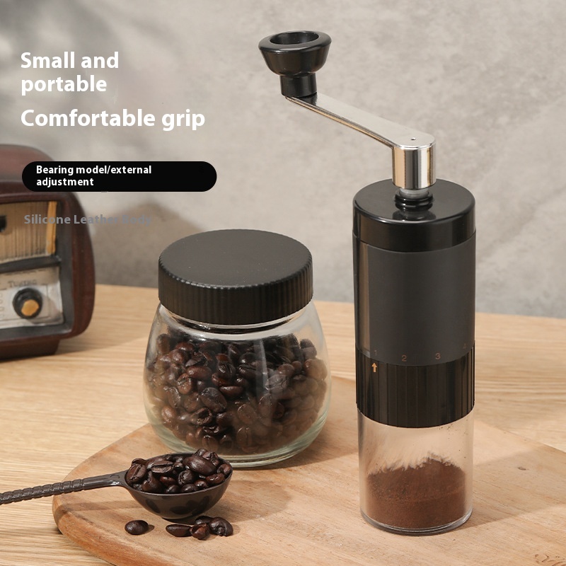 Adjustable Coffee Bean Grinder–Manual Hand-Crank Coffee Grinder For Home Use