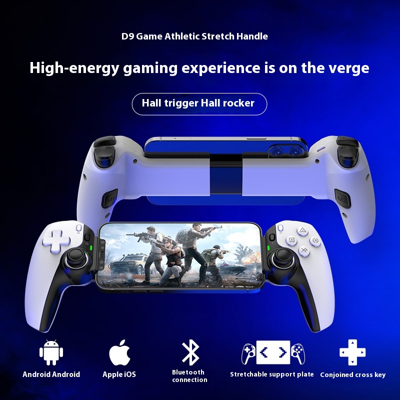 D9 Stretchable Game Controller With Hall Rocker And Hall Trigger Mobile Phone Controller Supports Switch/PC/tablet