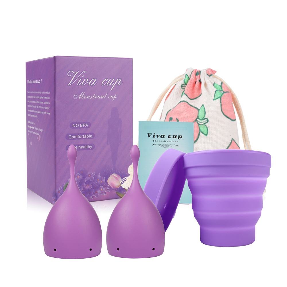 Silicone Menstrual Cup Menstrual Replacement Sanitary Napkin Tampon Moon Cup Swimming Menstrual Cup