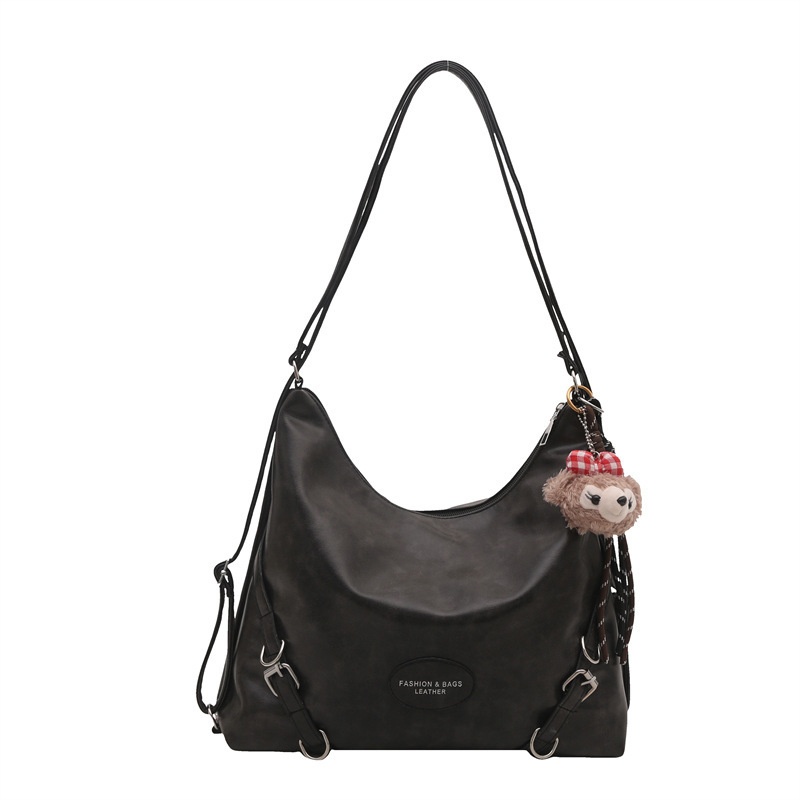 Large Capacity Tote Bag Women's Autumn And Winter Vintage Fashion Shoulder Bag Sense Crossbody Bag Student Class Bag