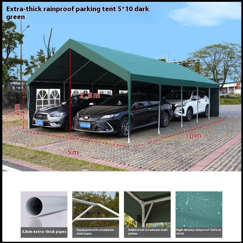 Outdoor Car Awning Mobile Carport Simple Garage Tent Shed Outdoor Sun Protection Parking Shed Home