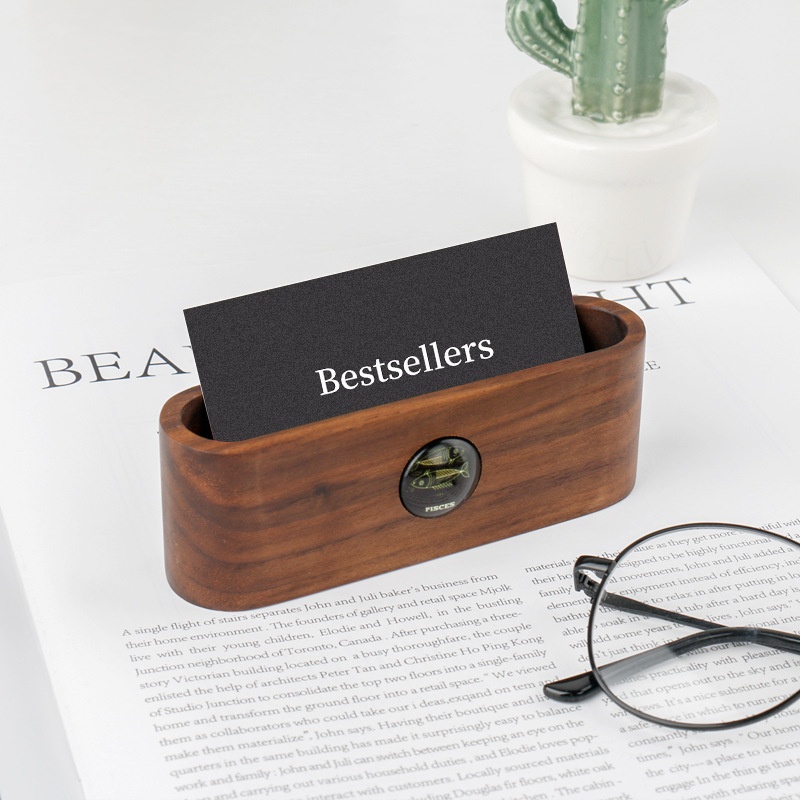 Of Twelve Zodiac Log Business Card Box Simple Creative Solid Wood Business Card Box