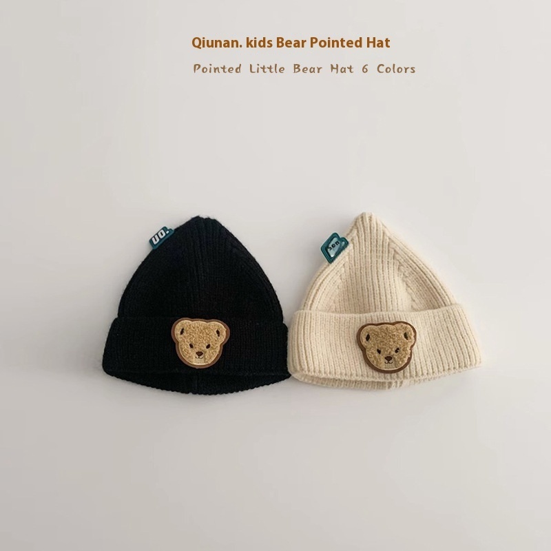 Autumn South Korean Baby Hat Autumn And Winter Style Little Bear Cute Baby Headgear Children's Knitted Hat