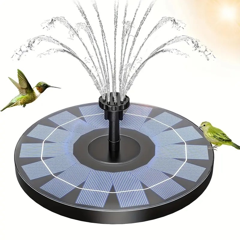 Solar Powered Automatic Fountain Outdoor Floating Garden Landscape Square Fountain Light