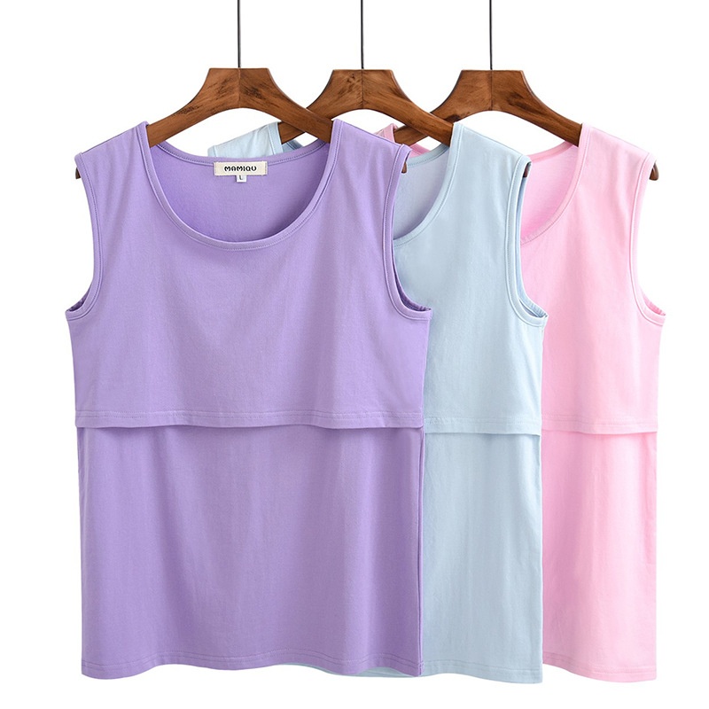 Maternity Camisole Nursing Vest Nursing Clothes Postpartum Bottoming Shirt Summer Clothes Spring Autumn Style Plush Winter Clothes Large Size