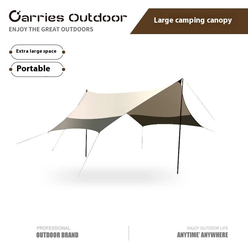 Large Outdoor Camping Tent Awning Camping Picnic Large Tent Windproof Ultra-light Portable Mat