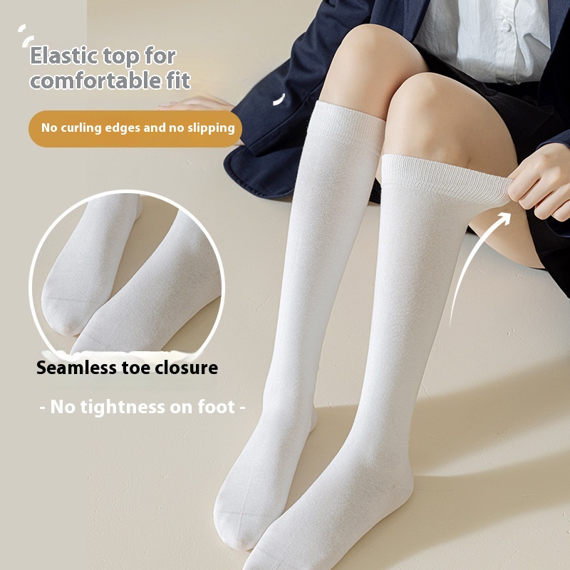 Net Red Pressure Thin Leg Socks Knee Socks Black Jk Socks High Tube Stockings Children Spring Autumn Winter