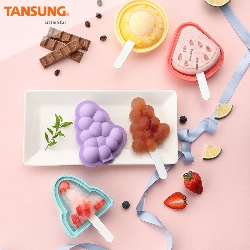 Kitchen Household Popsicle Popsicle Mold Silicone Ice Cream Mold European Standard With Lid Ice Cream Mold