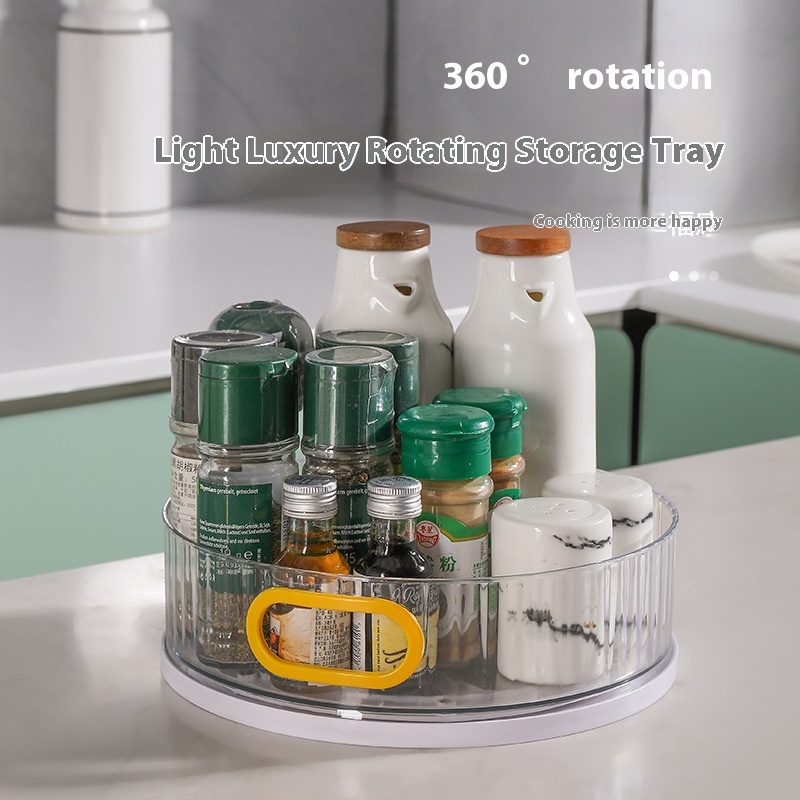 Kitchen Rotating Spice Rack Rack Seasoning Household Multifunctional Storage Turntable Supplies Various