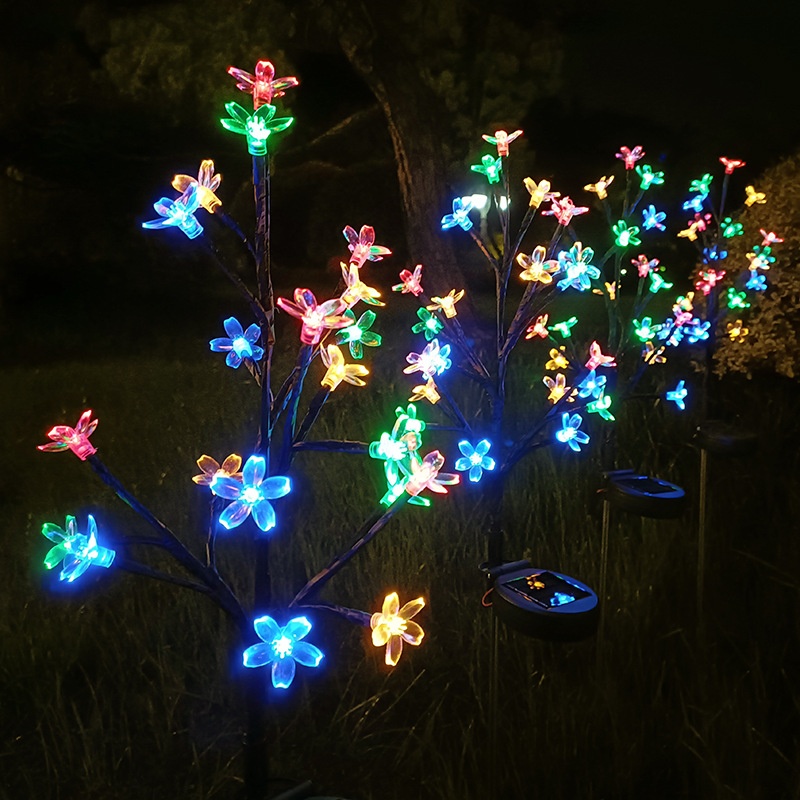 Outdoor Garden Decoration Lawn Lamp LEDGround Plug Lamp Ball Cherry Blossom Lotus Solar Branch Lamp
