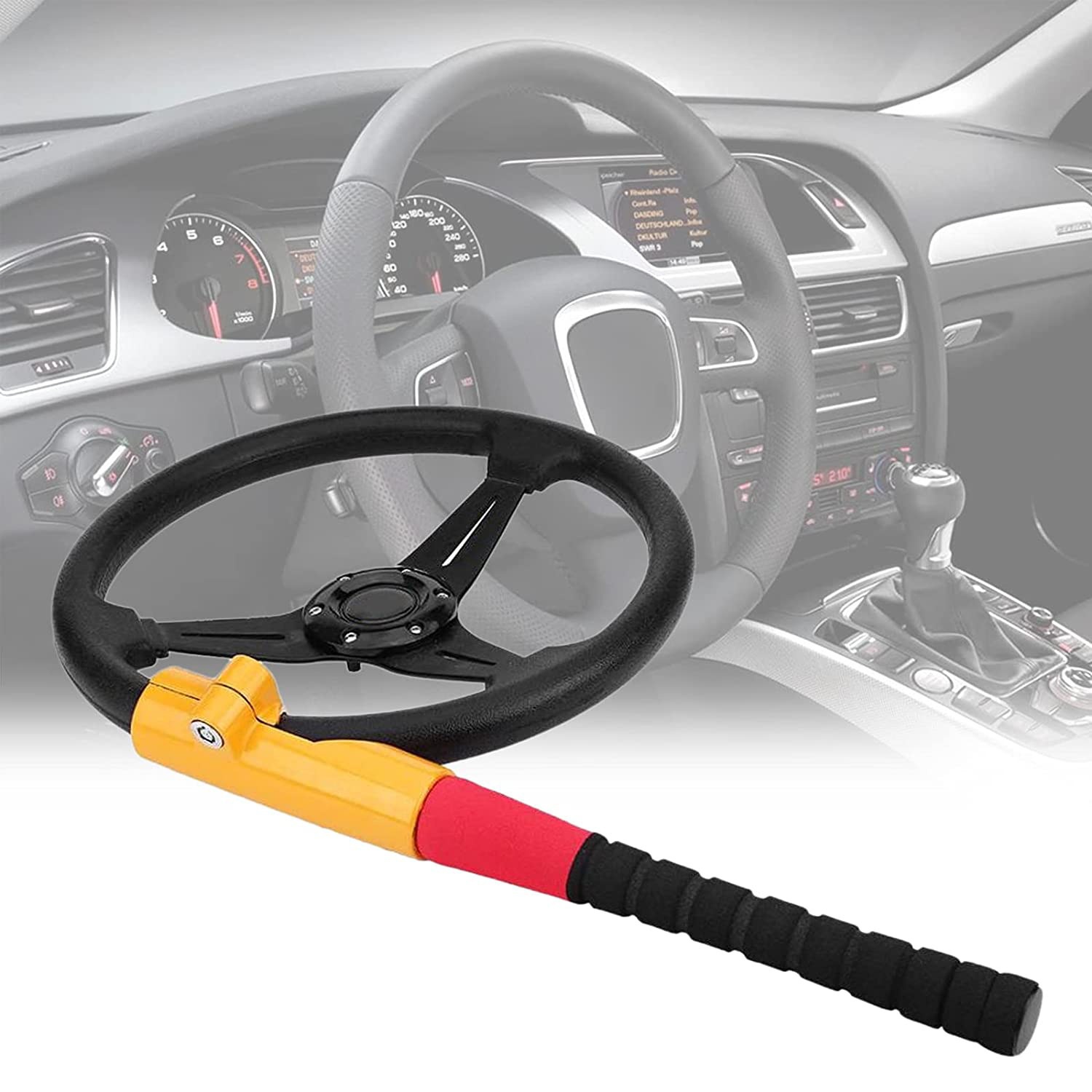 Car Baseball Lock Car Steering Wheel Lock Car Anti-theft Lock Self-defense Lock8087 Zinc Alloy Lock Core