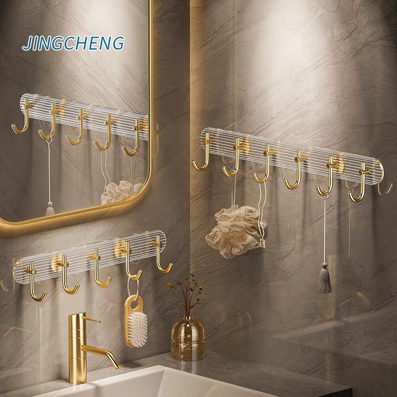 Hook One Piece Of Space Aluminum Hook Strong Punch-free Traceless Acrylic Clothes Hook Door Behind The Clothes Hook Row Hook