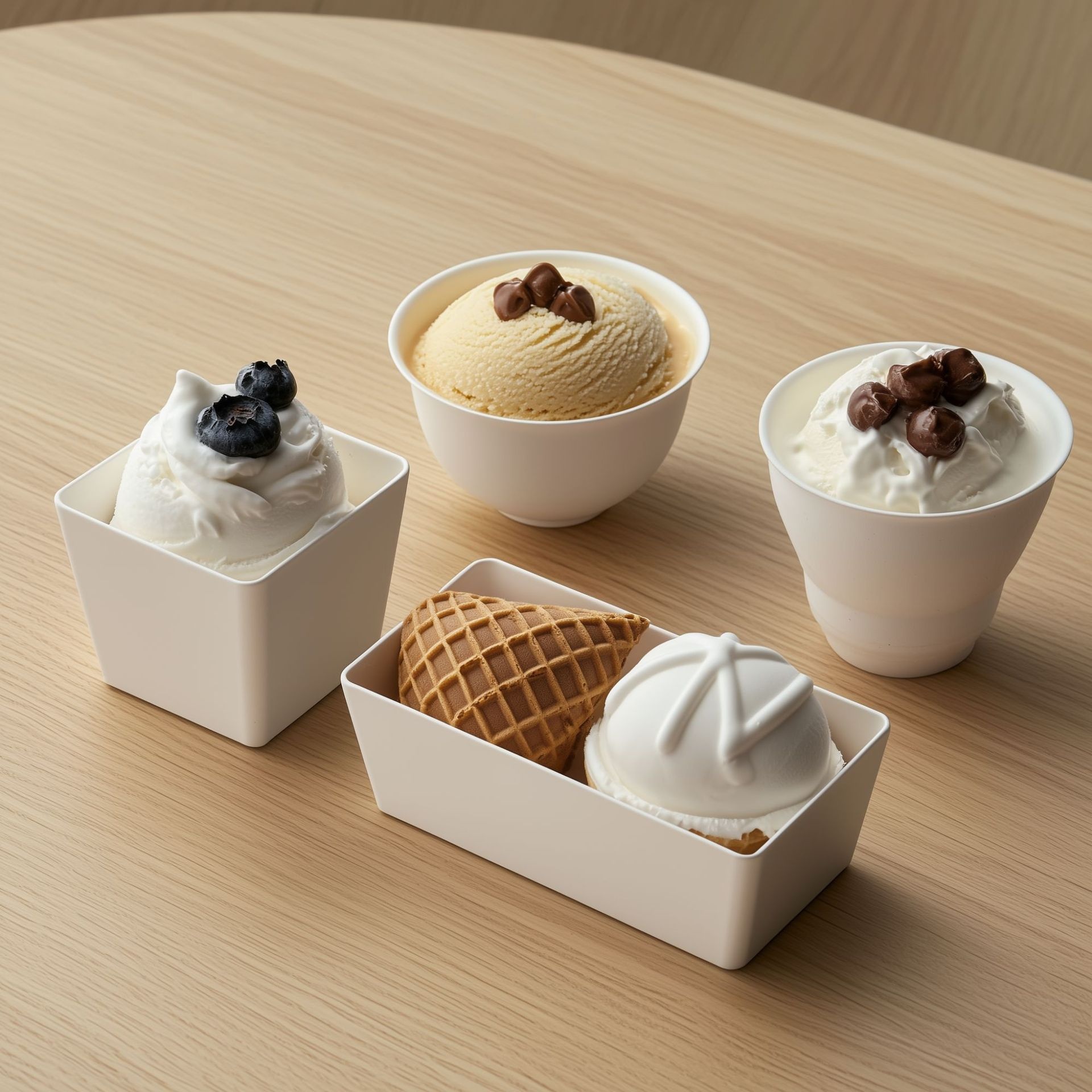 Creative Gelato Disposable Ice Cream Ring Chilling Gai Bowl Tea Bowl Net Celebre Ice Cream Bowl Dessert Dessert Cup