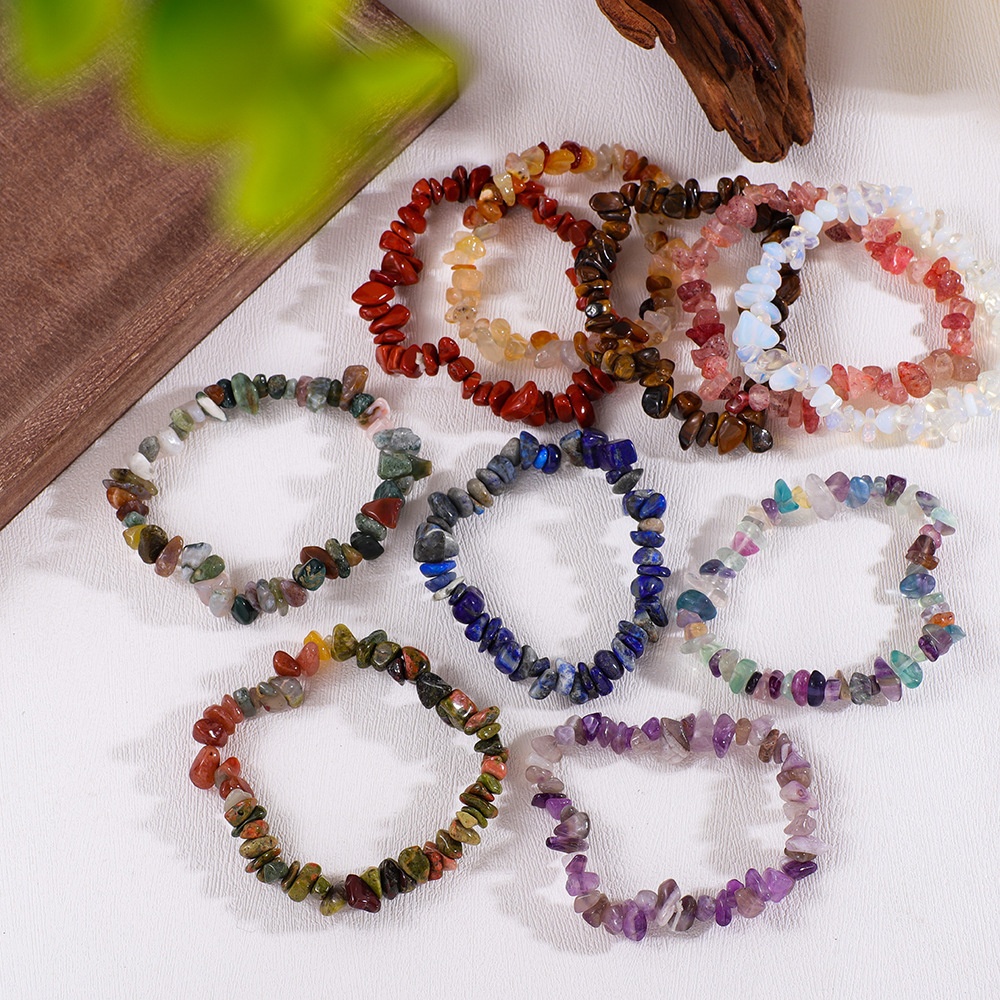 Natural Crystal Gravel Beads Bracelet Diy Bracelet Jewelry Accessories Irregular Natural Stone Bracelet