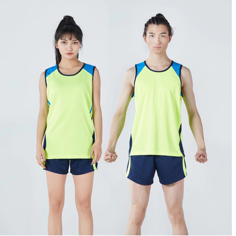 Track Suit Suits For Men And Women,Sleeveless Track And Field Running Training Suits,Fitness Marathon Competition Suits,Printed