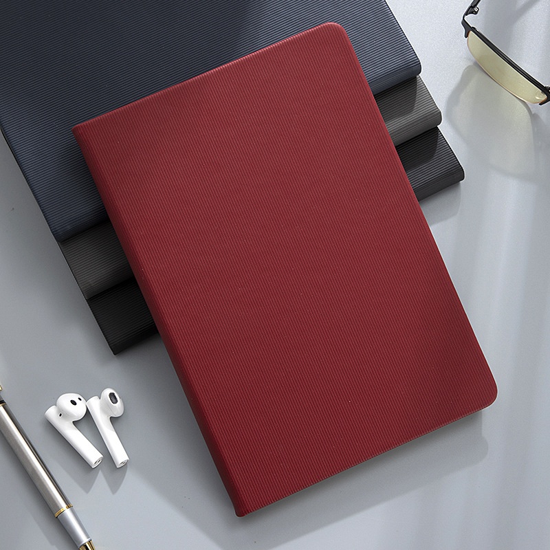 Creative Business32 Open Hardcover Notebook Custom Imitation Leather PUStriped Hardcover Book A5 Notebook Custom