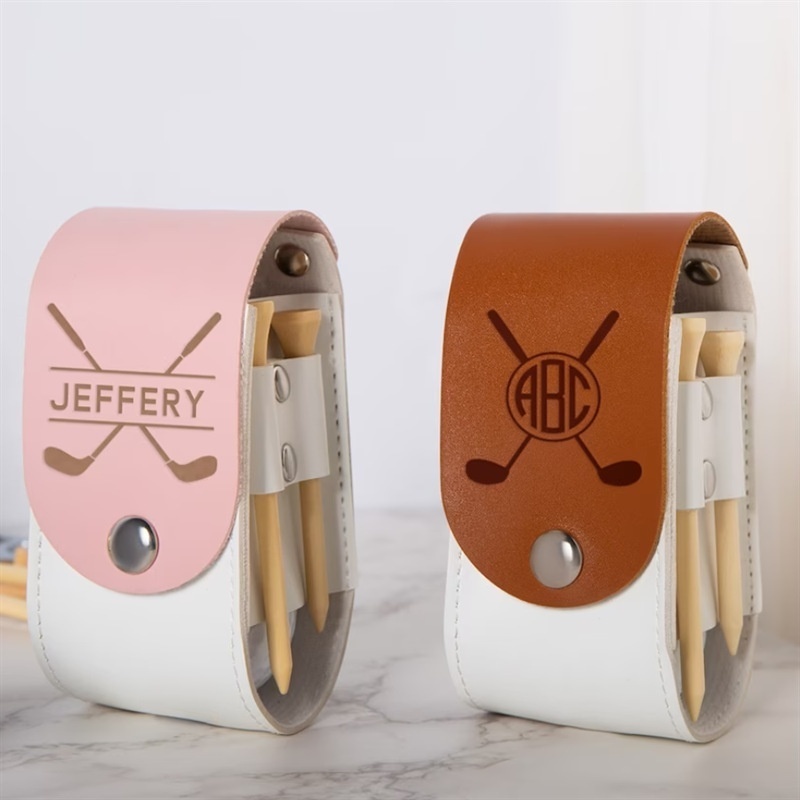 Ready-made Leather Golf Storage Bag Golf Tee Storage Seat Waist Hanging Small Ball Bag Small Ball Bag
