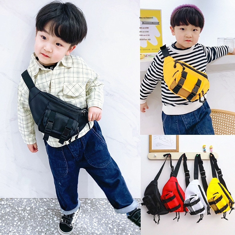 Style Handsome Small Shoulder Bag For Boys And Girls When Traveling, Korean Style Fashionable Children's Cross-body Chest Bag, Children's Small Waist Bag