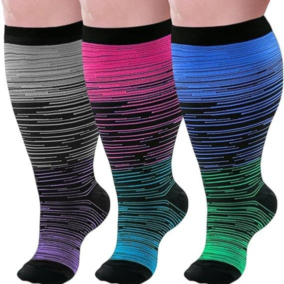 8 Pairs Of Extra Fat To Increase Pressure Fat Socks Extra Large Socks Nylon Compression Socks Exclusive