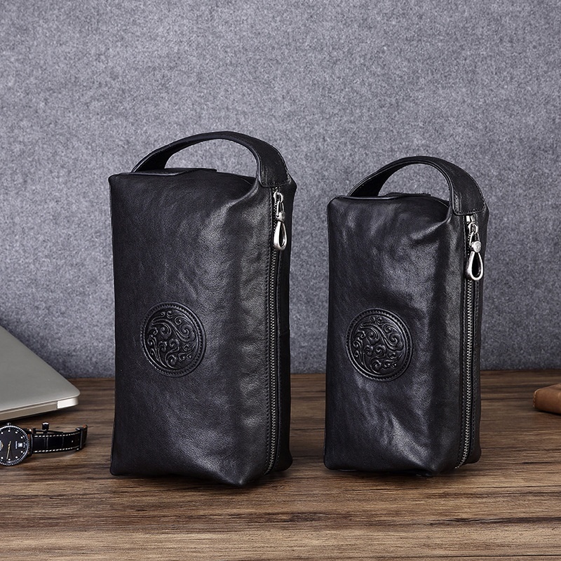 Shihua Eden Clutch Men's Large Capacity Genuine Leather Style Clutch Cowhide Business Fashion Hand-held Men's Fashion Brand