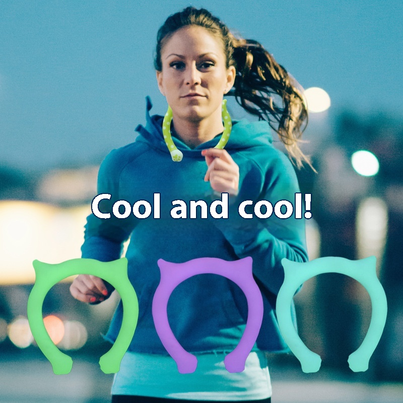 Japanese Summer TPUCute Cat Ear Fluorescent Ice Collar Cooling Gadget