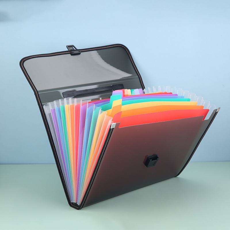 A4 Accordion Bag Portable Multi-layer Document Bag Student Book Transparent Test Paper Storage Bag Office Storage Supplies