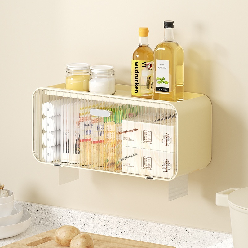 Kitchen Rack Refrigerator Wall-mounted Storage Rack Multi-function Spice Storage Rack Bathroom Bathroom Cabinet