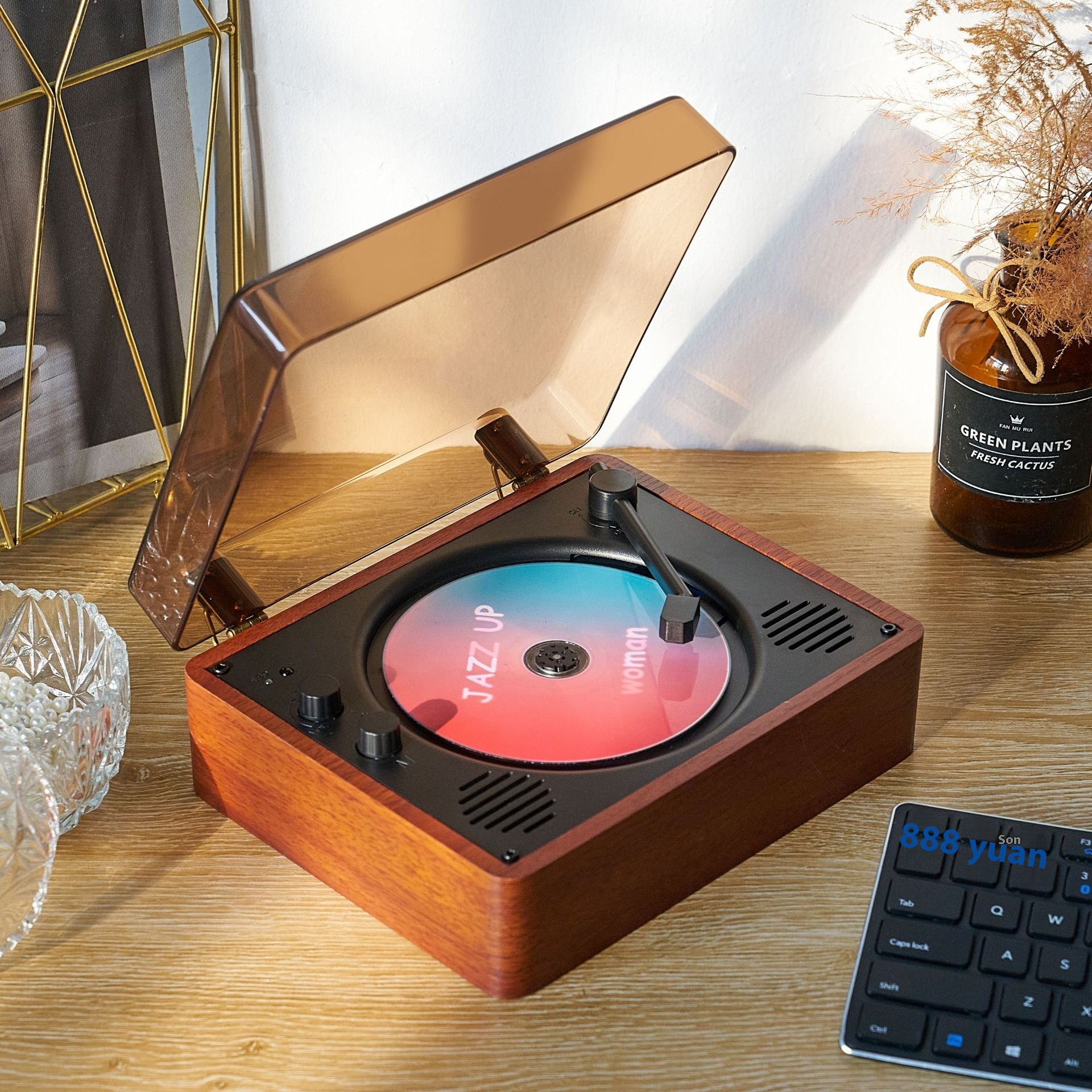 Desktop Wooden Home Cd Player Retro Album Bluetooth Audio Fever Grade Same Cd Player