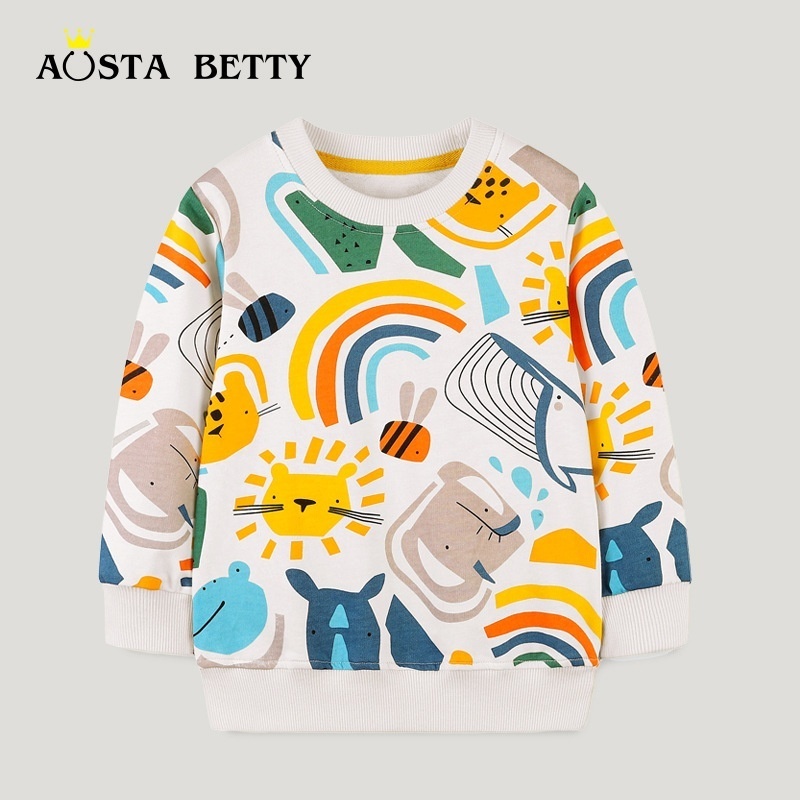 Autumn Children's Sweatshirt European And American Style Boys Round Neck Pullovers Small And Medium Children's Long-sleeved Tops Mixed Batch