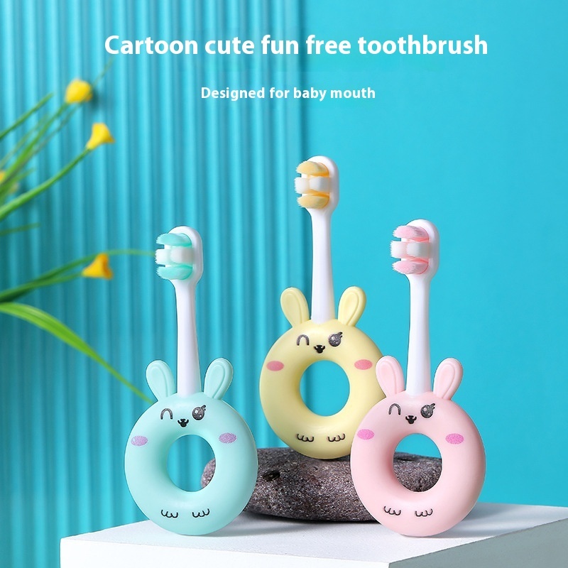 Caishu Wanmao Children's Toothbrush Single Pack1-3 Years Old Baby Ultra-fine Soft Bristle Toothbrush