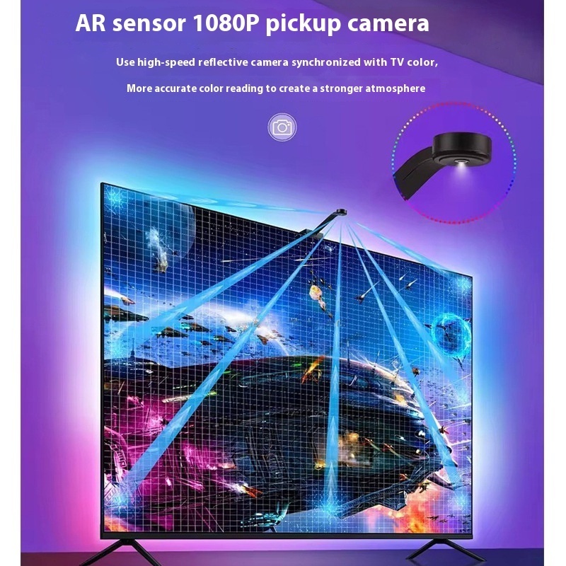 TV Background With Screen Lights With Smart Bluetooth Magic RGB Display TV Synchronization With Screen Atmosphere Music Light Bar