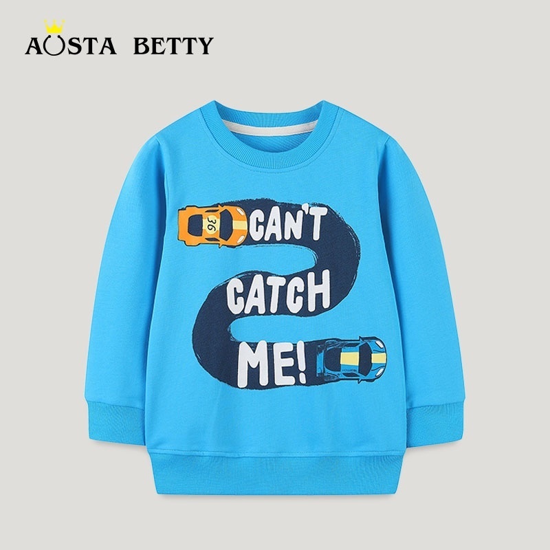 Autumn Children's Clothing Arrivals Children's Long Sleeve Sweater European And American Style Boys Round Neck Pullover Printed Bottom Sweater
