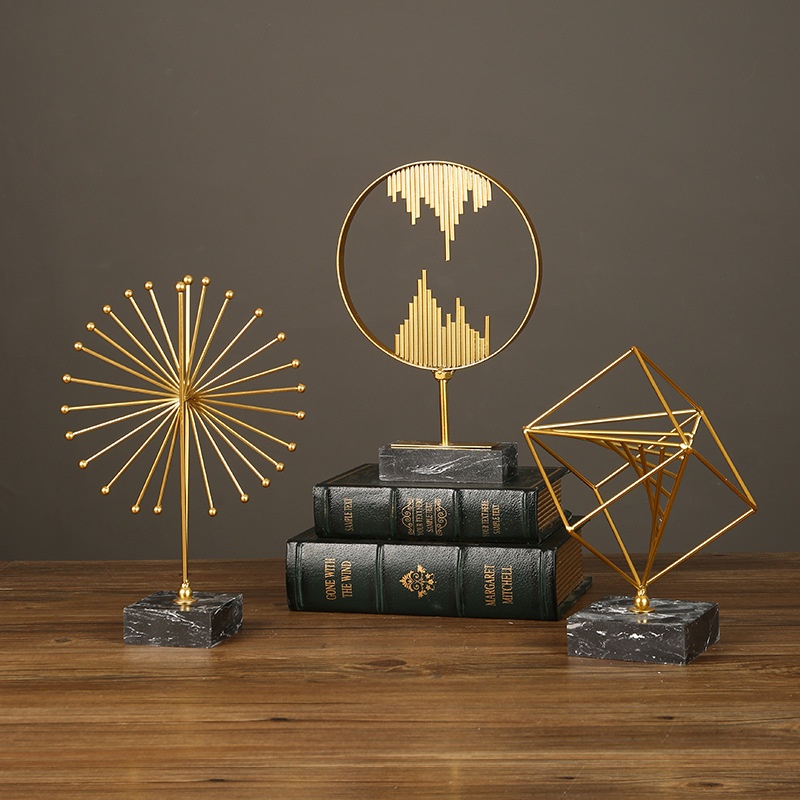 Abstract Line Metal Ornaments Home Model Room Porch Living Room Study Desktop Ornaments Metal Crafts