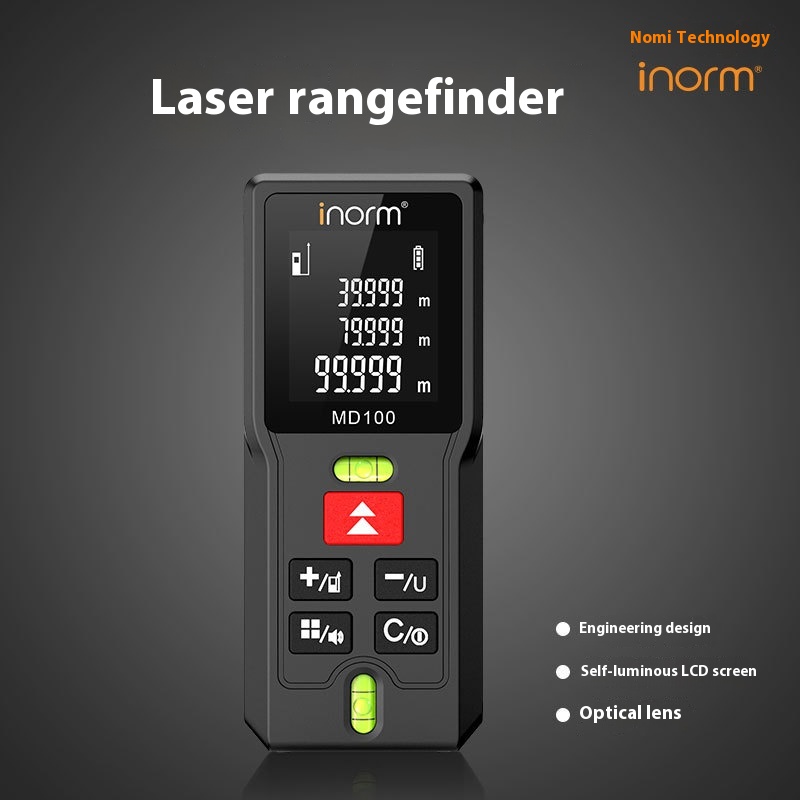 Inorm Laser Distance Meter Handheld Infrared Distance Measuringtrument High Precision Electronic Ruler Room Measuringtrument Domestic Sales