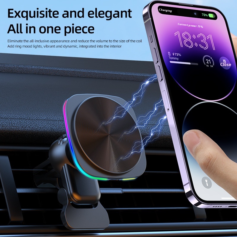 Car Magnetic Wireless Charger15w Magnetic Wireless Charger Wireless Magnetic Charger Suitable For Apple Android Phones