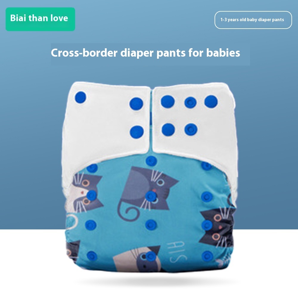 Baby Diapers Waterproof Baby Training Pants Anti-Leakage Diapers Meson Cartoon Printed Washable Cloth Diapers