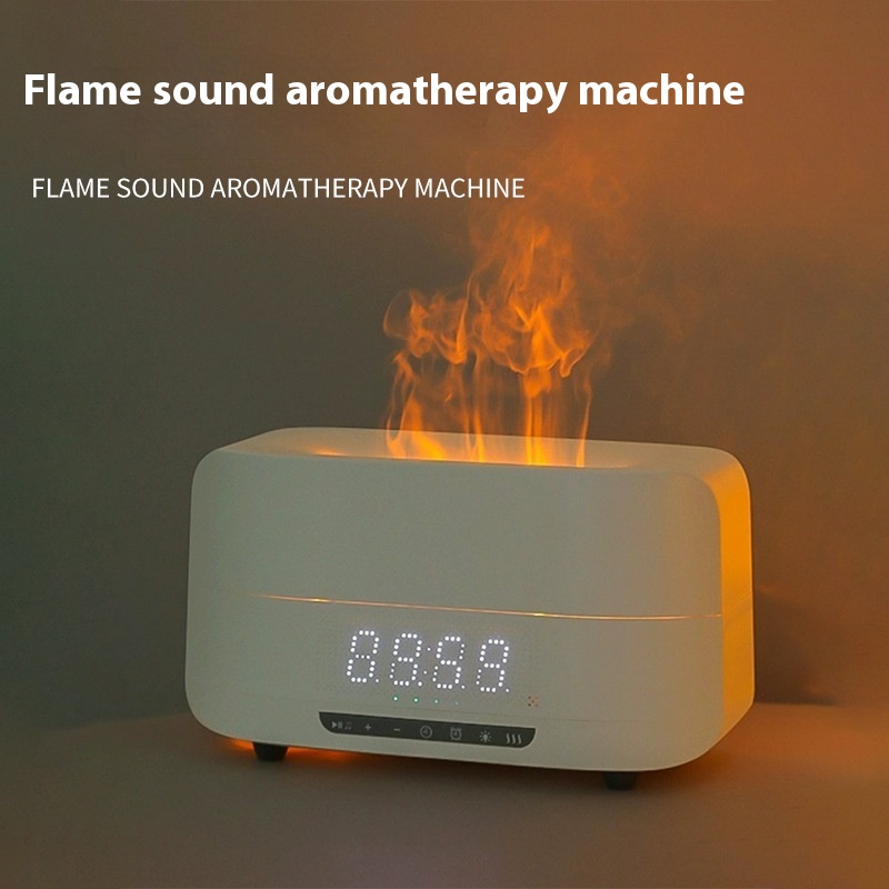 Colorful Simulation Flame Aromatherapy Humidifier Nordic Simple Style Multi-function Bluetooth Speaker Bedside Atmosphere Lamp