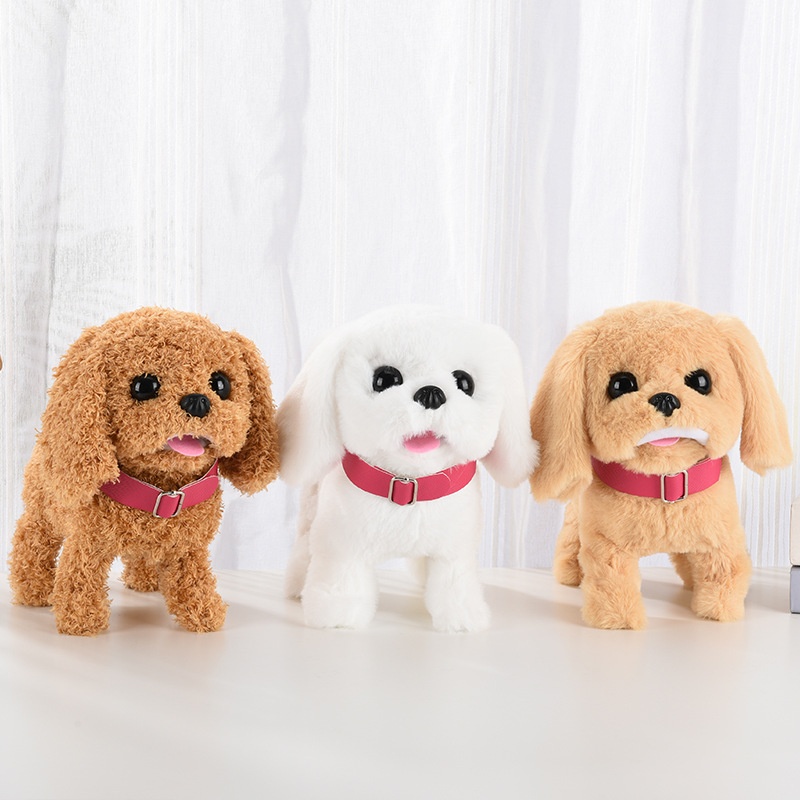 Simulation Barking Electric Dog Plush Big Teddy Puppy Can Walk And Nod And Wag Its Tail Children's Toys Stall