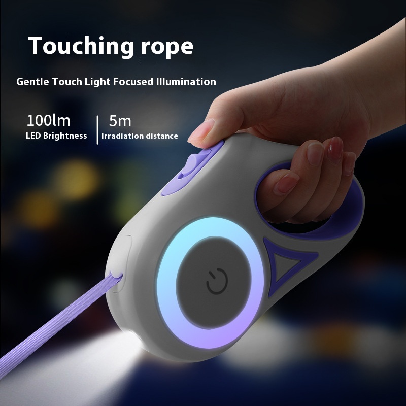Dog Leash, Led Light-Emitting Leash, Automatic Retractable, Non-Stretching Dog Leash, Pet Supplies