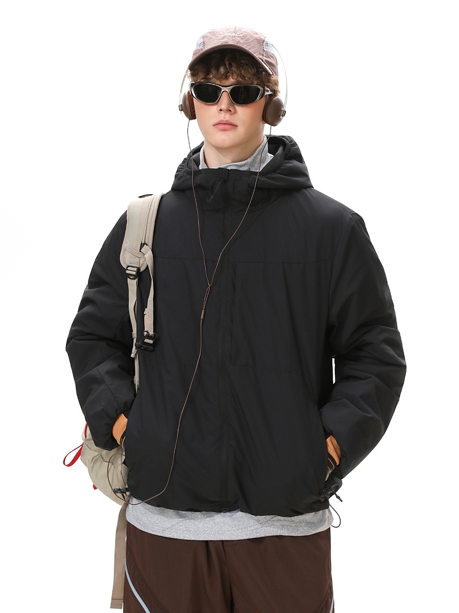 Jack Chuanyang Men's 3M Thulate Cotton Jacket Lightweight Three-Proof Basic Hooded Functional Jacket