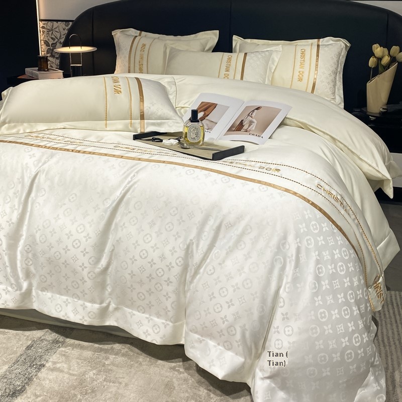 Washed Silk Four-piece Summer Ice Silk Bed Sheet And Quilt Cover