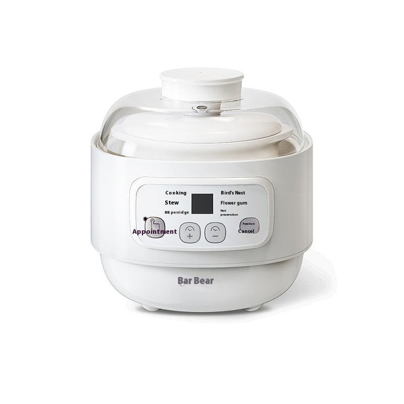 Bear Electric Stew Pot Porridge Pot Water-proof Stew Pot White Porcelain Baby BBPot Bird's Nest DDZ-A08 T8 Stew Pot With Steamer
