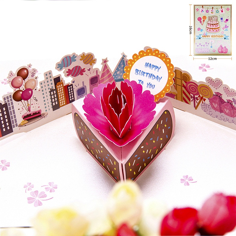 Three-dimensional Greeting Cards, Color Printed Snacks, Creative Paper Carvings, Handmade Gifts, Children's Birthday Cards, Postcards