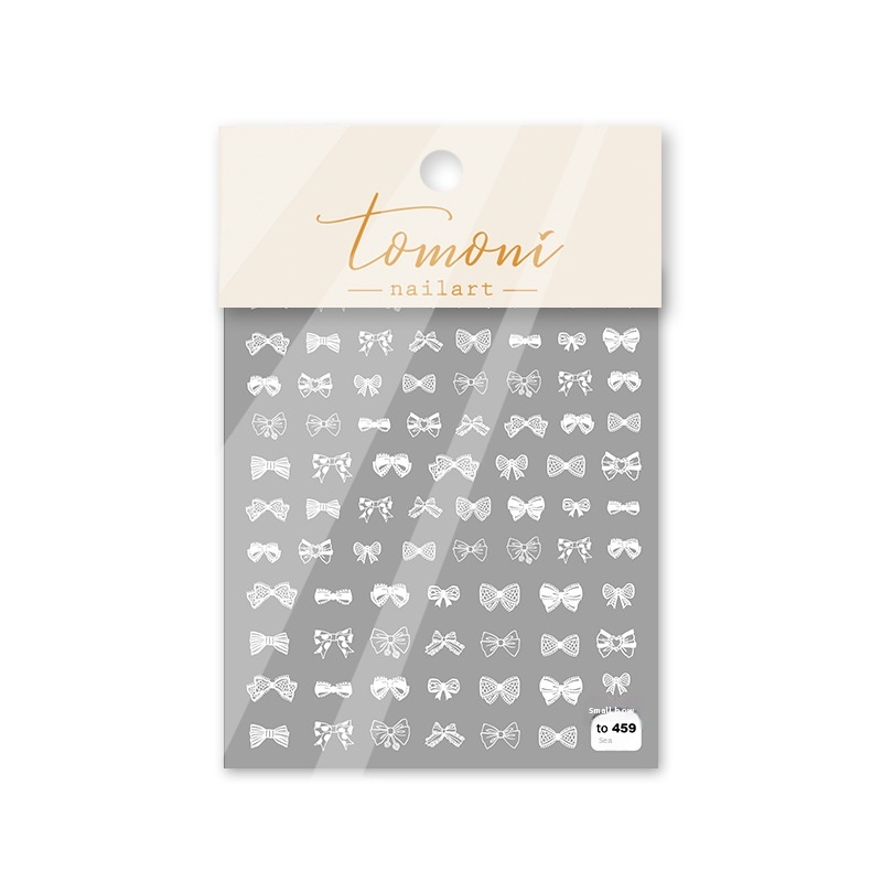 Tomoni Thin And Tough459 Adhesive Nail Stickers Japanese Stickers5d Nail Stickers White Small Bow