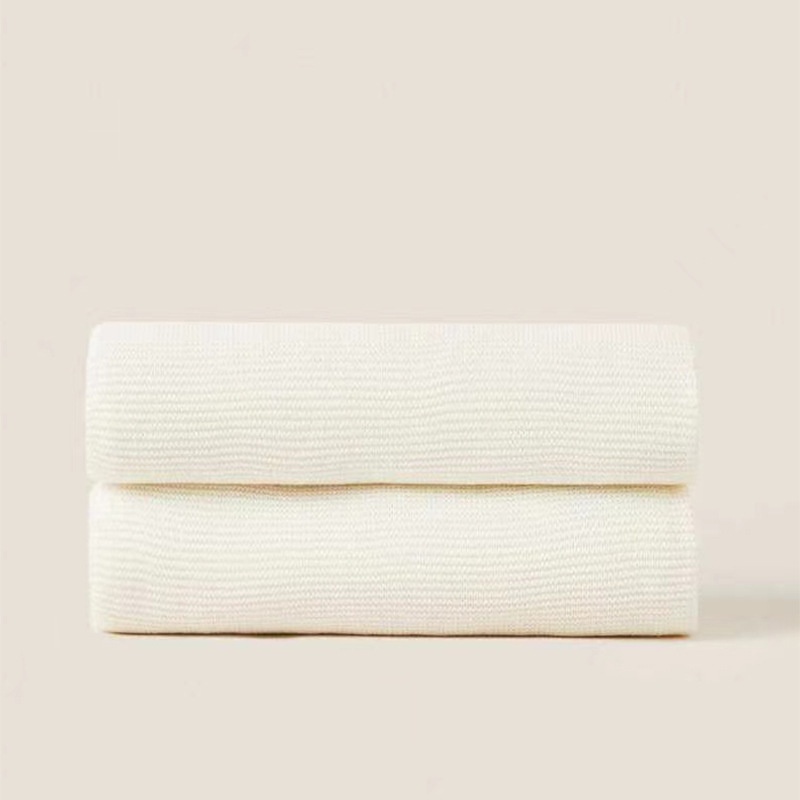 Indoor Universal Bed End Blanket Airplane Blanket Knitted Blanket Summer Air Conditioning Blanket Style Office Solid Color Lace Simple Style